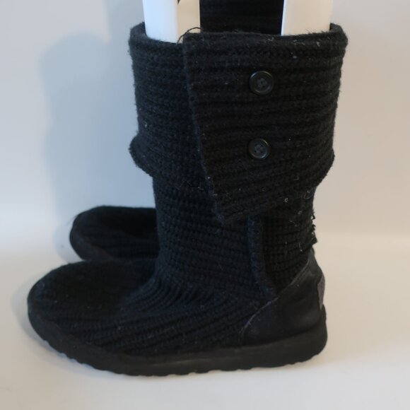 Womens Ugg Black S/N 5819 Knit Cardy Booties 7 - Picture 4 of 9